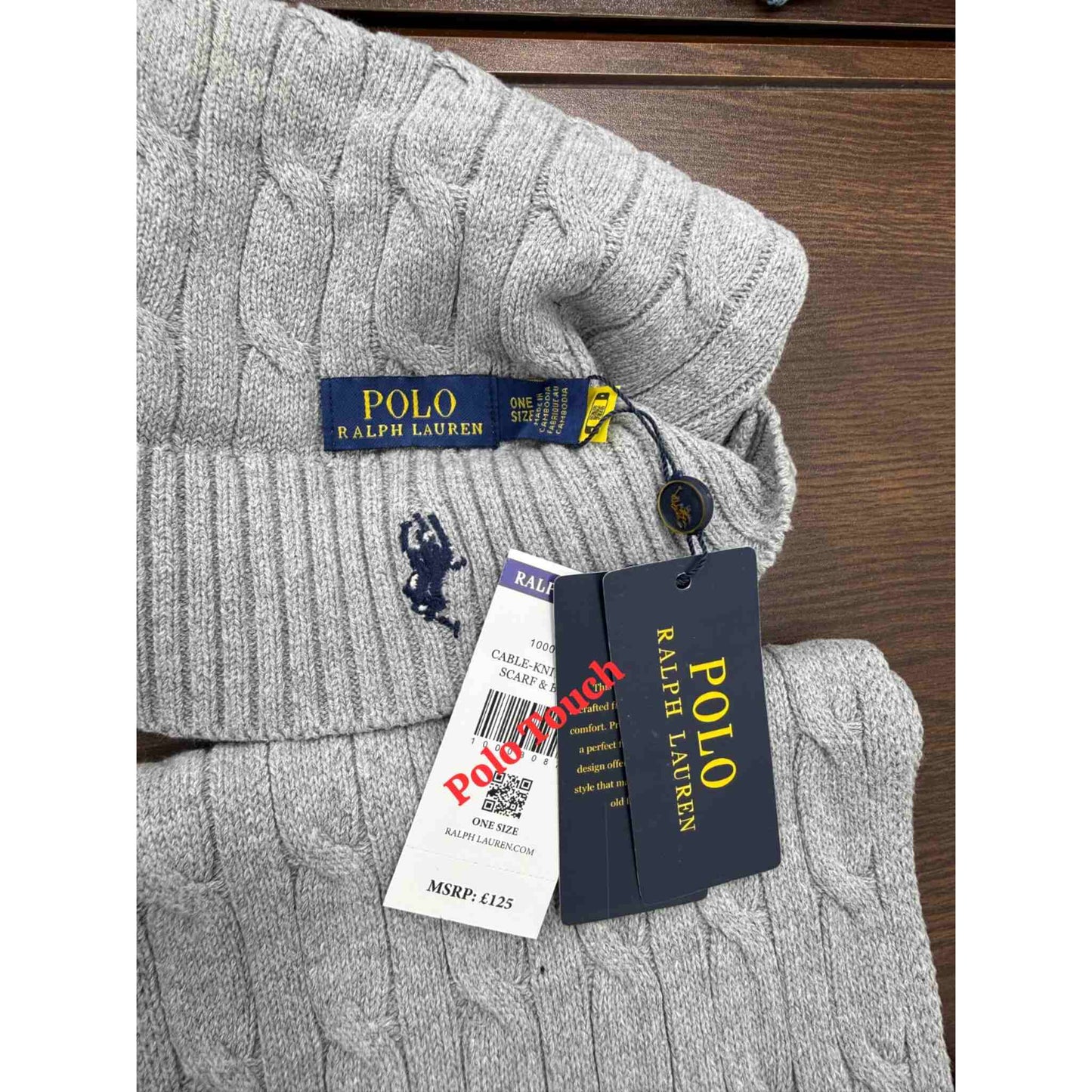 Polo Style Beanie Scarf Set Wholesale Winter Accessories